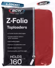 Z-Folio 4-Pocket LX Album - Toploaders - Red